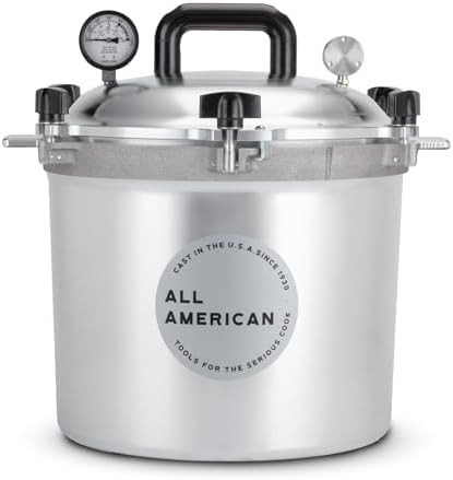 Large aluminum twenty quart pressure canner