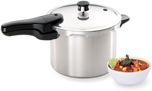 Polished aluminum stovetop pressure cooker — photo 4
