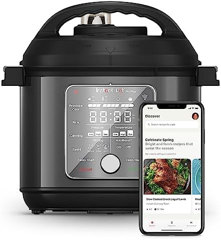Black smart pressure cooker with ten functions