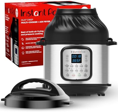 Steel air fryer and pressure cooker combo