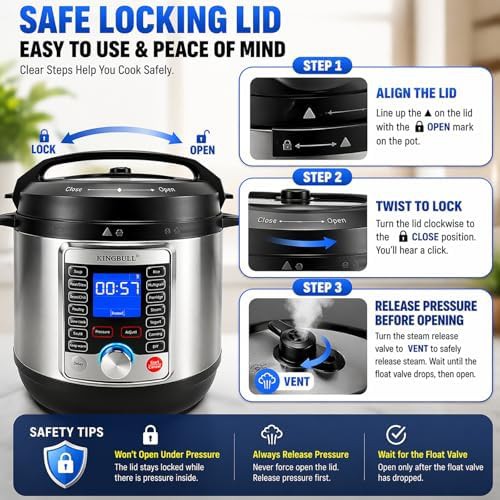 Six quart black stainless multi cooker — photo 5