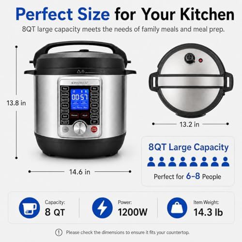 Eight quart cooker with LCD display — photo 5