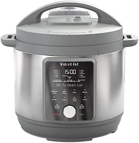 Six quart pressure cooker with quiet steam release
