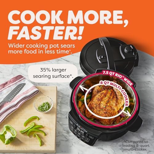 Wide base pressure cooker with quiet steam release — photo 3