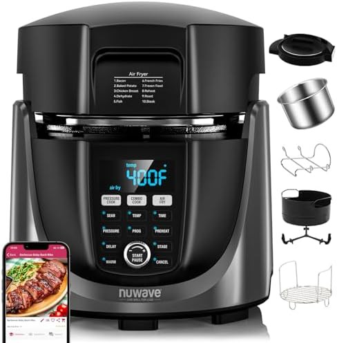 Air fryer and pressure cooker combo