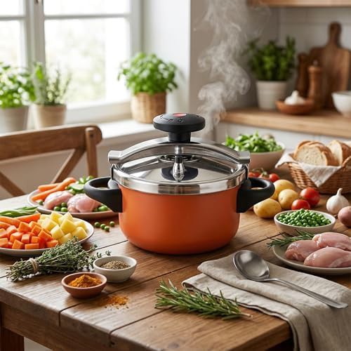 Small stainless steel mini pressure cooker — photo 5
