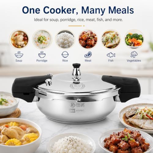 Large stainless steel stovetop pressure pot — photo 4