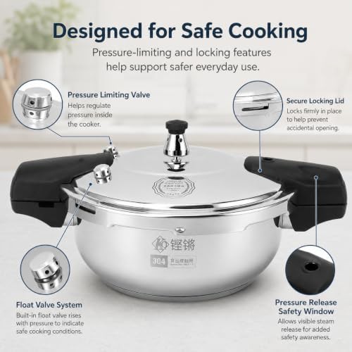 Large stainless steel stovetop pressure pot — photo 5