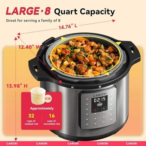 Eight quart silver stainless steel multi cooker — photo 3