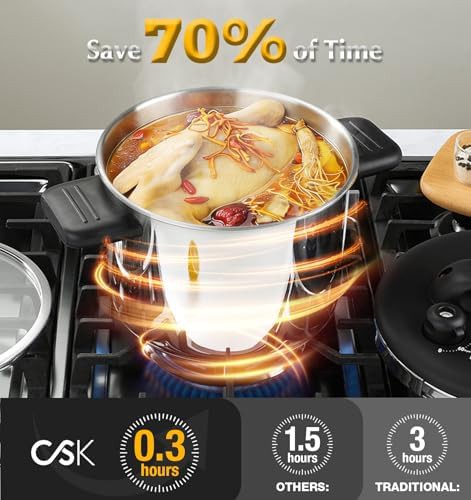 Stovetop pressure cooker with steamer rack — photo 3