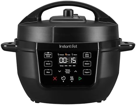Black compact 4 quart multi cooker