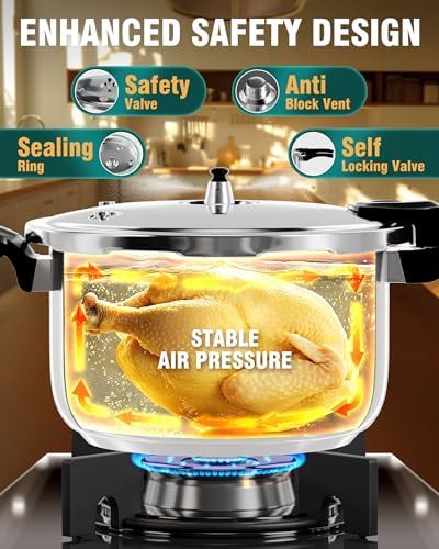 Induction compatible stainless steel pressure canner — photo 3