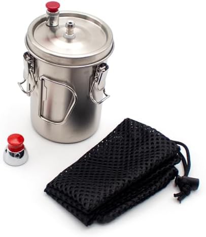 Portable stainless steel camping pressure cooker