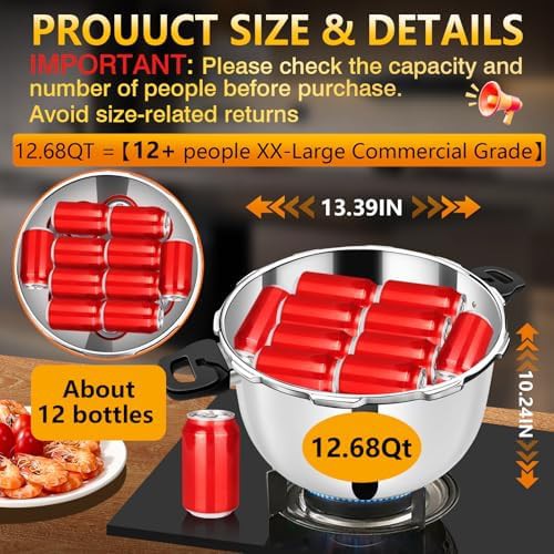 Jumbo stainless steel pressure canner — photo 4