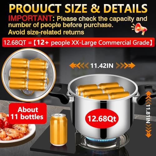 Commercial thickened stainless pressure canner — photo 3