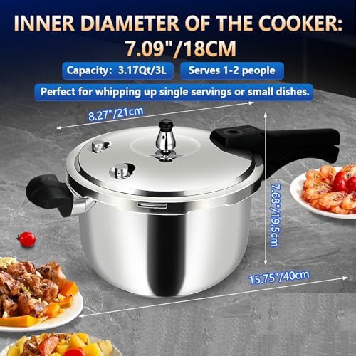 Thickened stainless steel pressure cooker 3 quart — photo 3