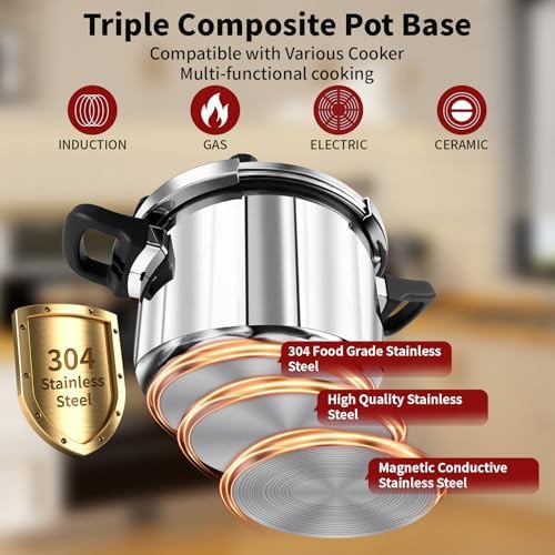 Extra large stovetop pressure cooker 10 quart — photo 4