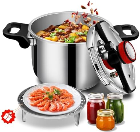 Large stovetop pressure cooker 8 quart