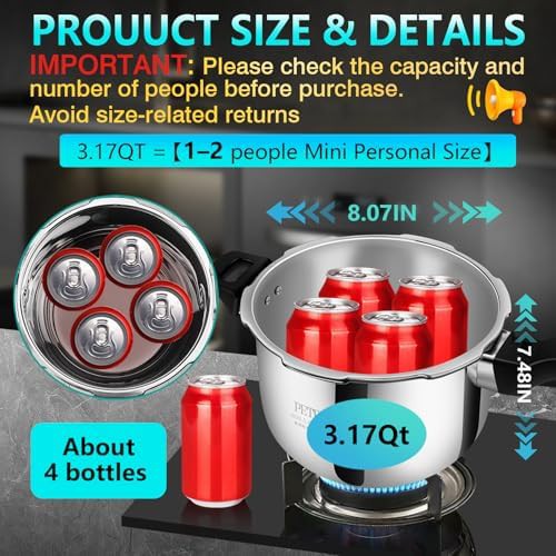 Small stainless steel multi cooker 3 quart — photo 3