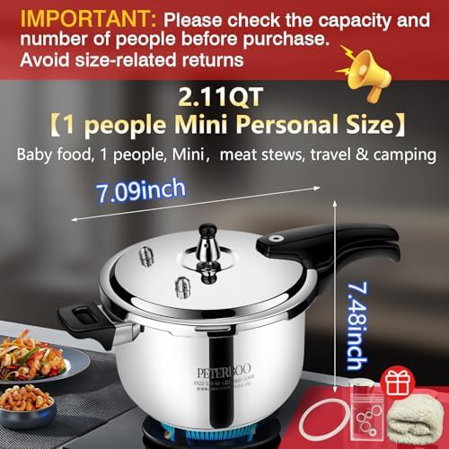 Mini stainless steel two quart cooker — photo 3