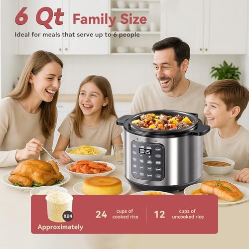 Six quart silver touchscreen pressure cooker — photo 3