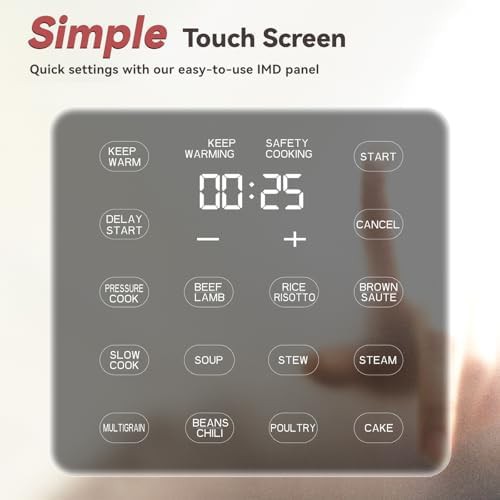 Six quart silver touchscreen pressure cooker — photo 4