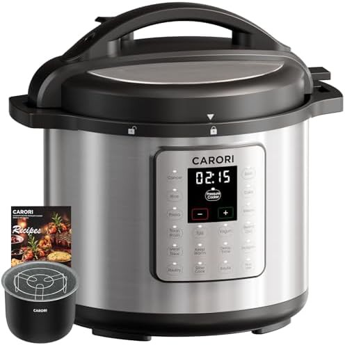 Eight quart silver ceramic multi cooker