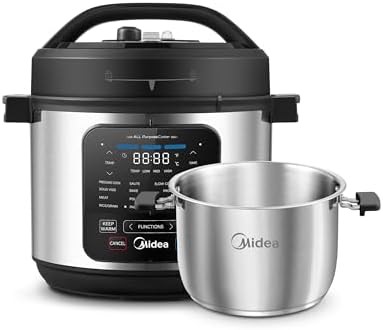 Midea 10 in 1 6 quart steel pressure cooker