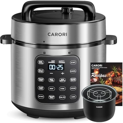 Six quart silver nonstick pressure cooker