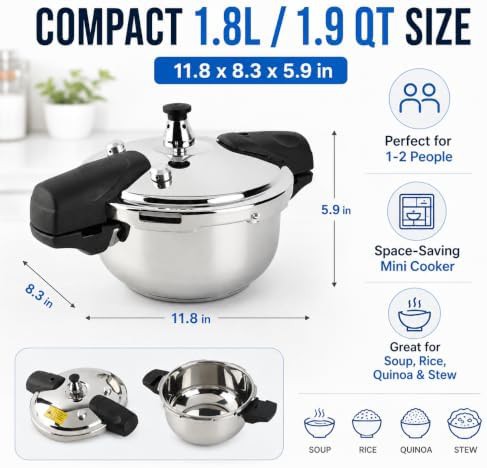 Gucagle 304 stainless mini cooker 1.8l — photo 5