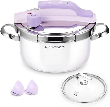 Purple mini induction compatible pressure cooker