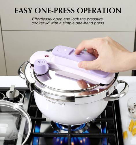 Purple mini induction compatible pressure cooker — photo 3