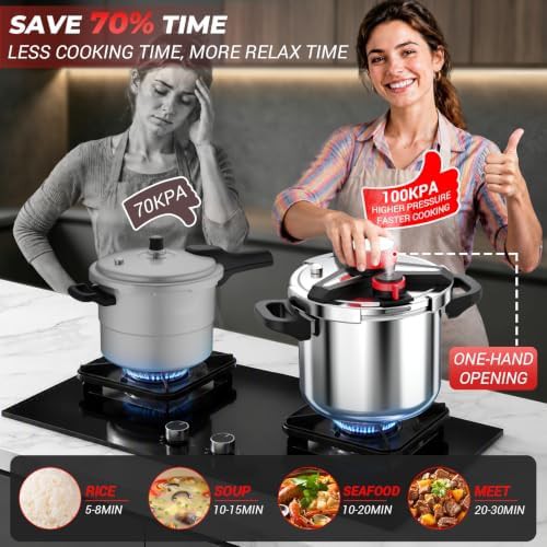 Eight quart stainless steel pressure pot — photo 4