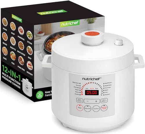 White twelve function electric cooker