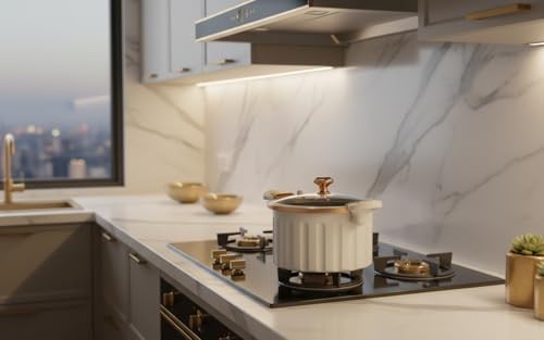 Ivory enamel non-stick pressure cooker — photo 3
