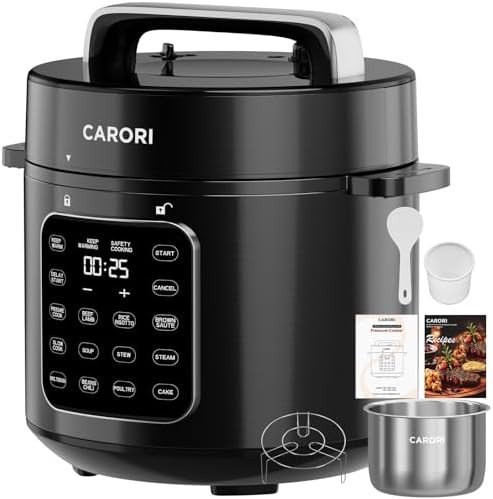 Six quart black touchscreen multi cooker