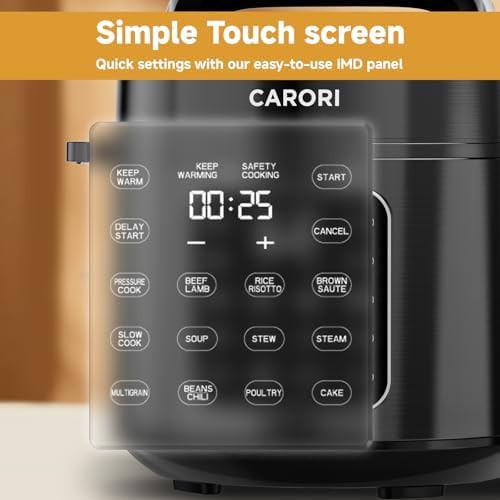 Six quart black touchscreen multi cooker — photo 4