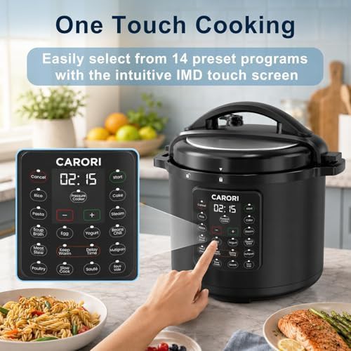 Eight quart black cooker with cookbook — photo 4
