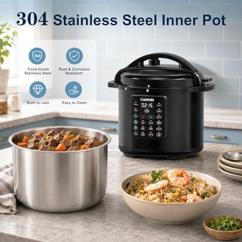 Eight quart black cooker with cookbook — photo 5