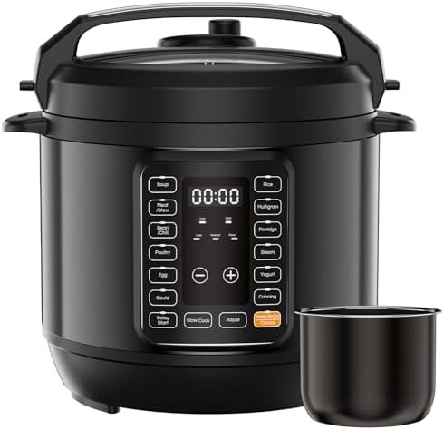 Black six quart ceramic multi cooker