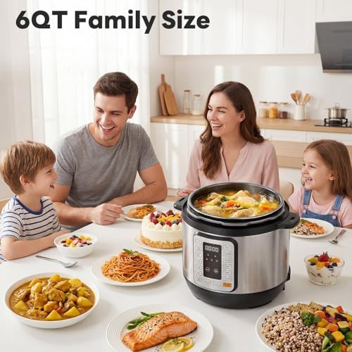 Silver six quart ceramic multi cooker — photo 3