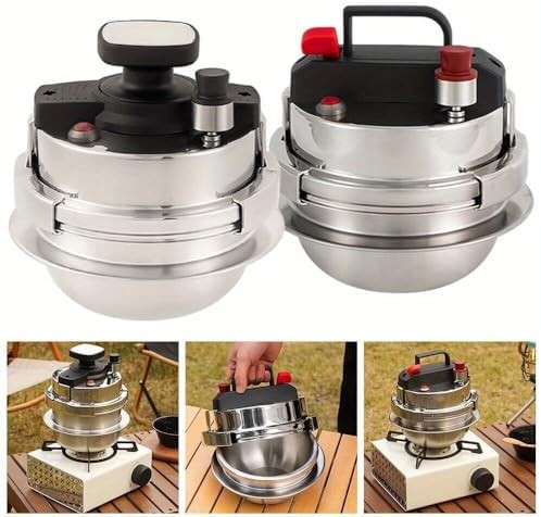 Camping stainless steel mini pressure pot — photo 5