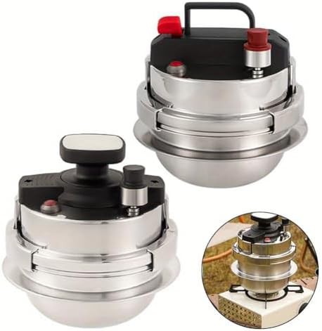 Stainless steel portable mini camping pressure cooker