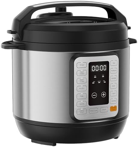 Six quart ceramic programmable pressure cooker