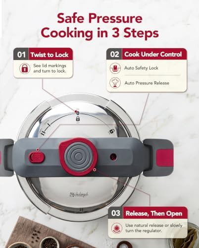 Stovetop pressure cooker with steamer basket — photo 3