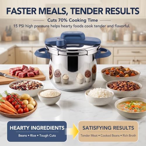 Compact stainless steel stovetop cooker set — photo 3