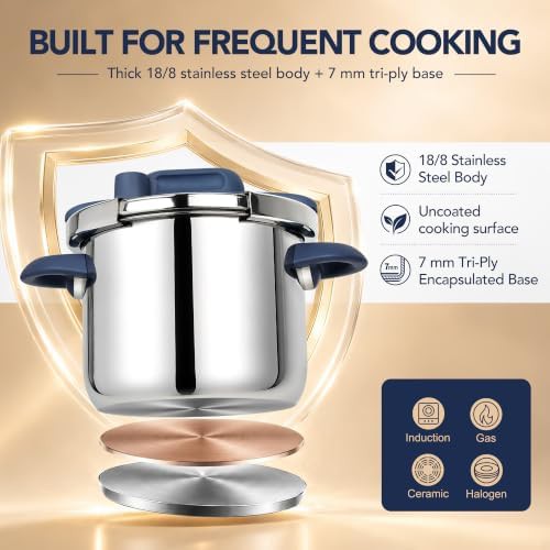 Compact stainless steel stovetop cooker set — photo 5