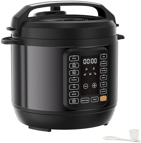 Eight quart black canning multi cooker