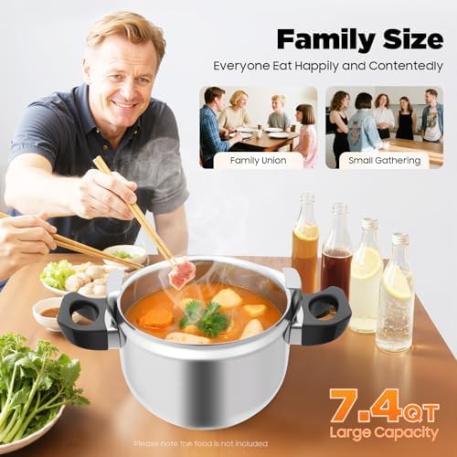 Polished stainless steel seven liter canner — photo 4