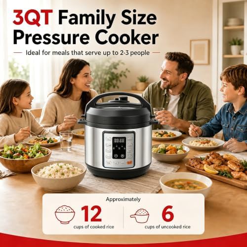 Compact three quart multi cooker in black — photo 4